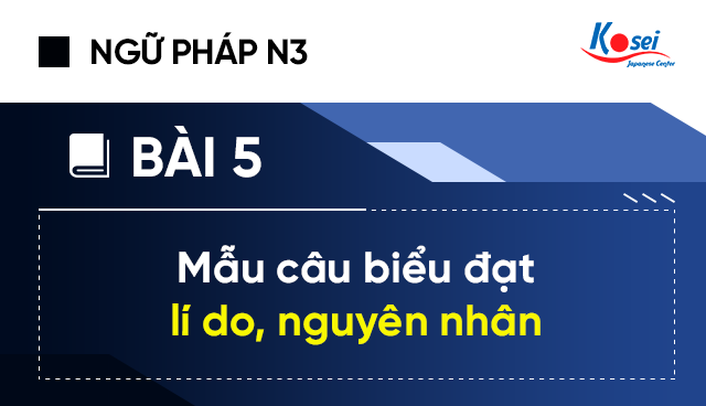 Ngữ Pháp Tiếng Nhật N3 - Bài 5: Những Mẫu Câu Biểu Đạt Lí Do, Nguyên Nhân